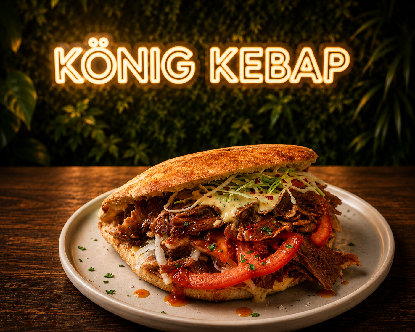 Steak Döner mit hausgemachtem Brot bei König Kebap Dachau
