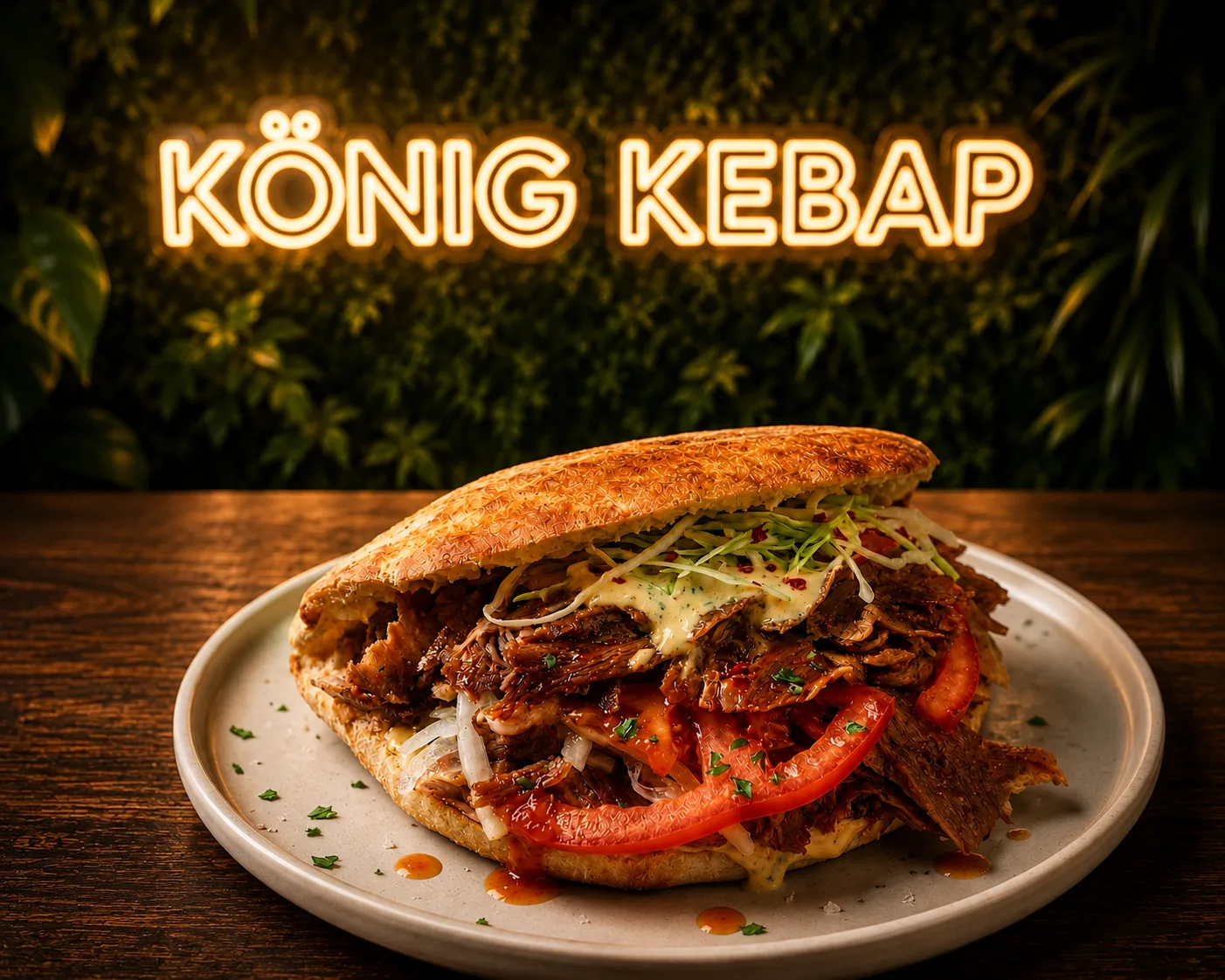Steak Döner mit hausgemachtem Brot bei König Kebap Dachau